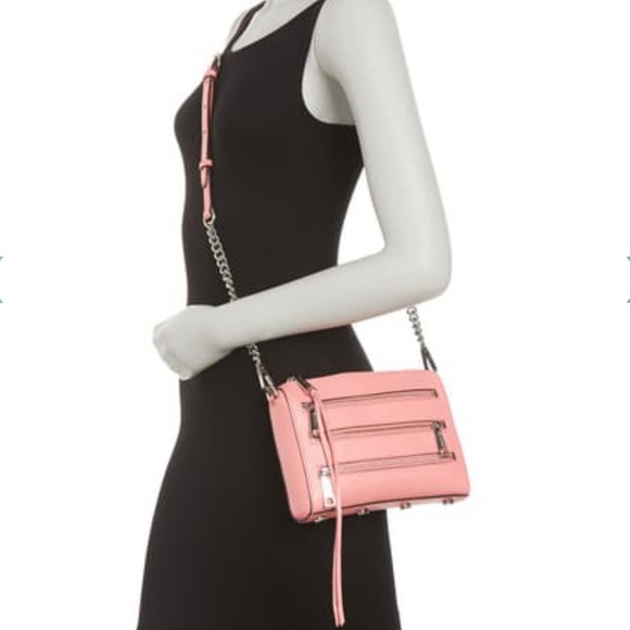 NWT Rebecca Minkoff 5 Zip Leather Crossbody Bag - Picture 4 of 10